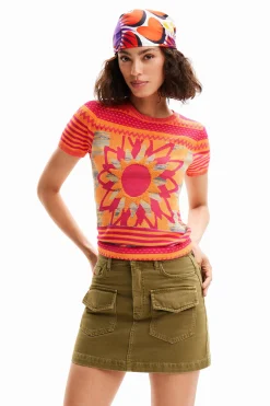Camisas Y Blusas|Camisetas-Desigual Camiseta punto sol