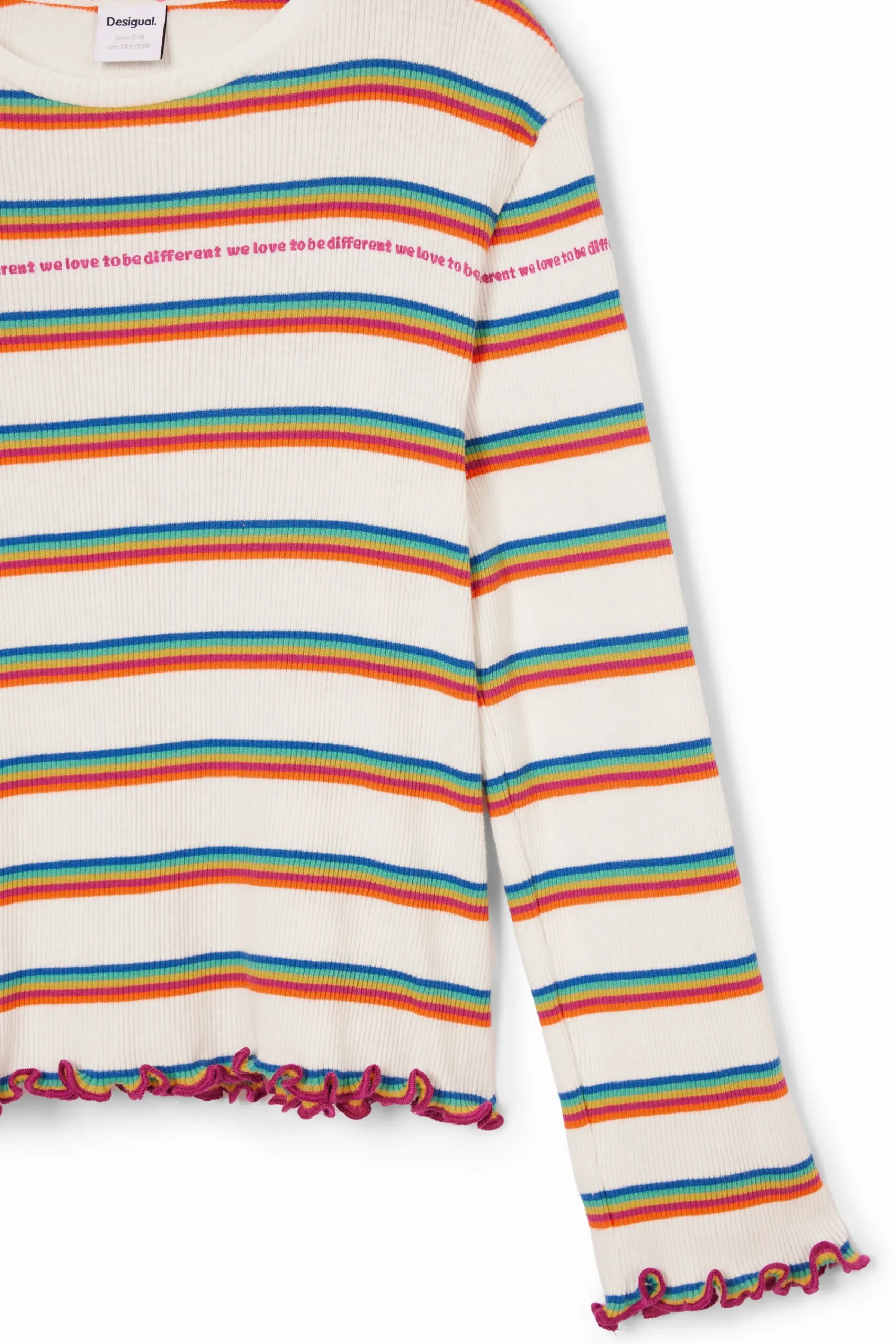 Camisetas Y Camisas-Desigual Camiseta rayas arcoiris