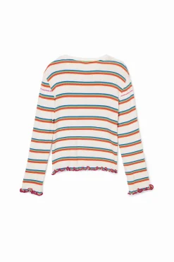 Camisetas Y Camisas-Desigual Camiseta rayas arcoiris