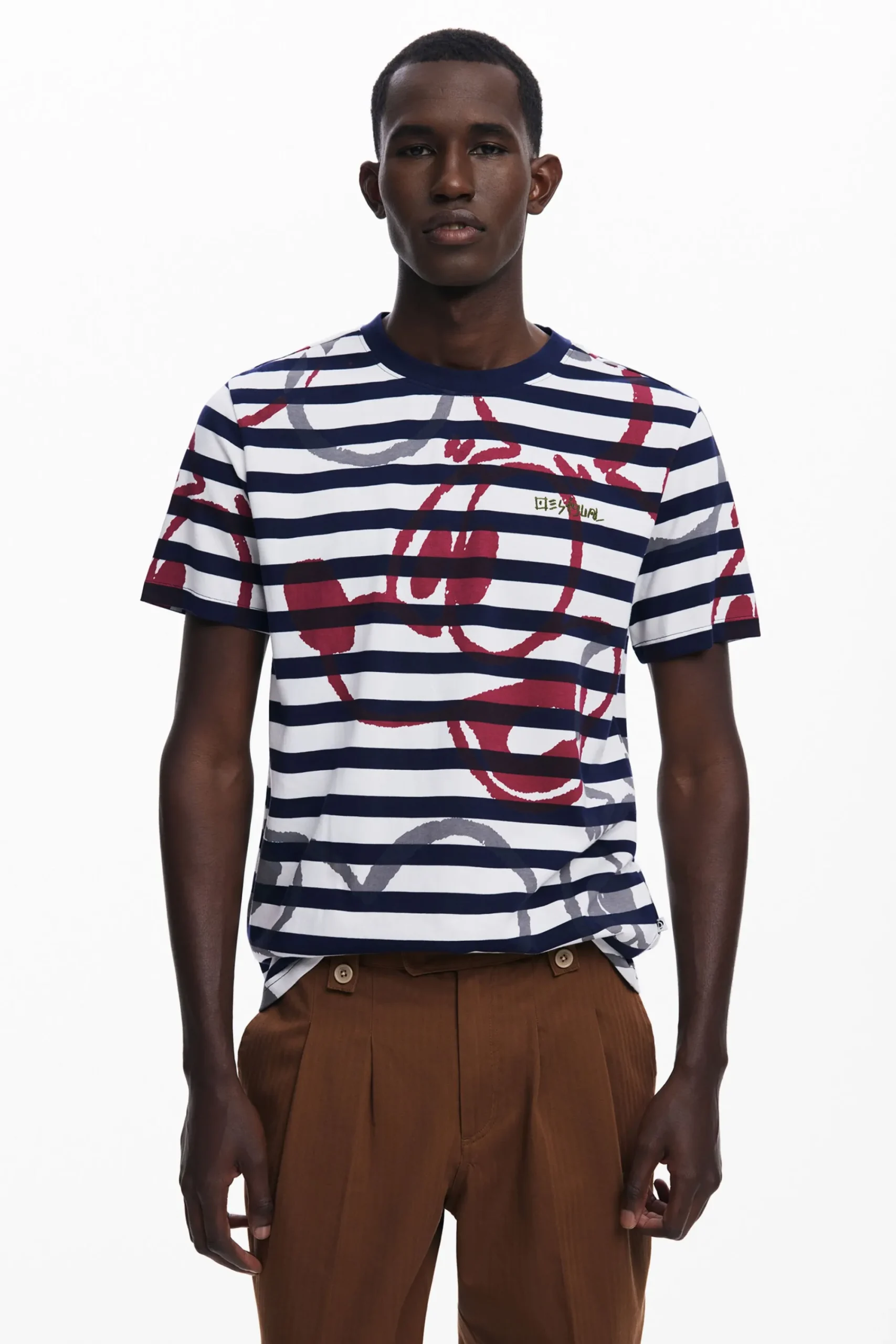 Camisetas-Desigual Camiseta rayas y Mickey