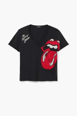 Camisas Y Blusas|Camisetas-Desigual Camiseta strass The Rolling Stones