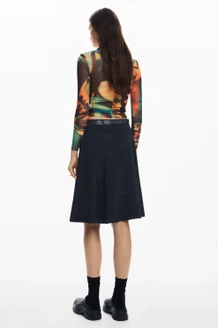 Camisas Y Blusas|Camisetas-Desigual Camiseta tul estampada