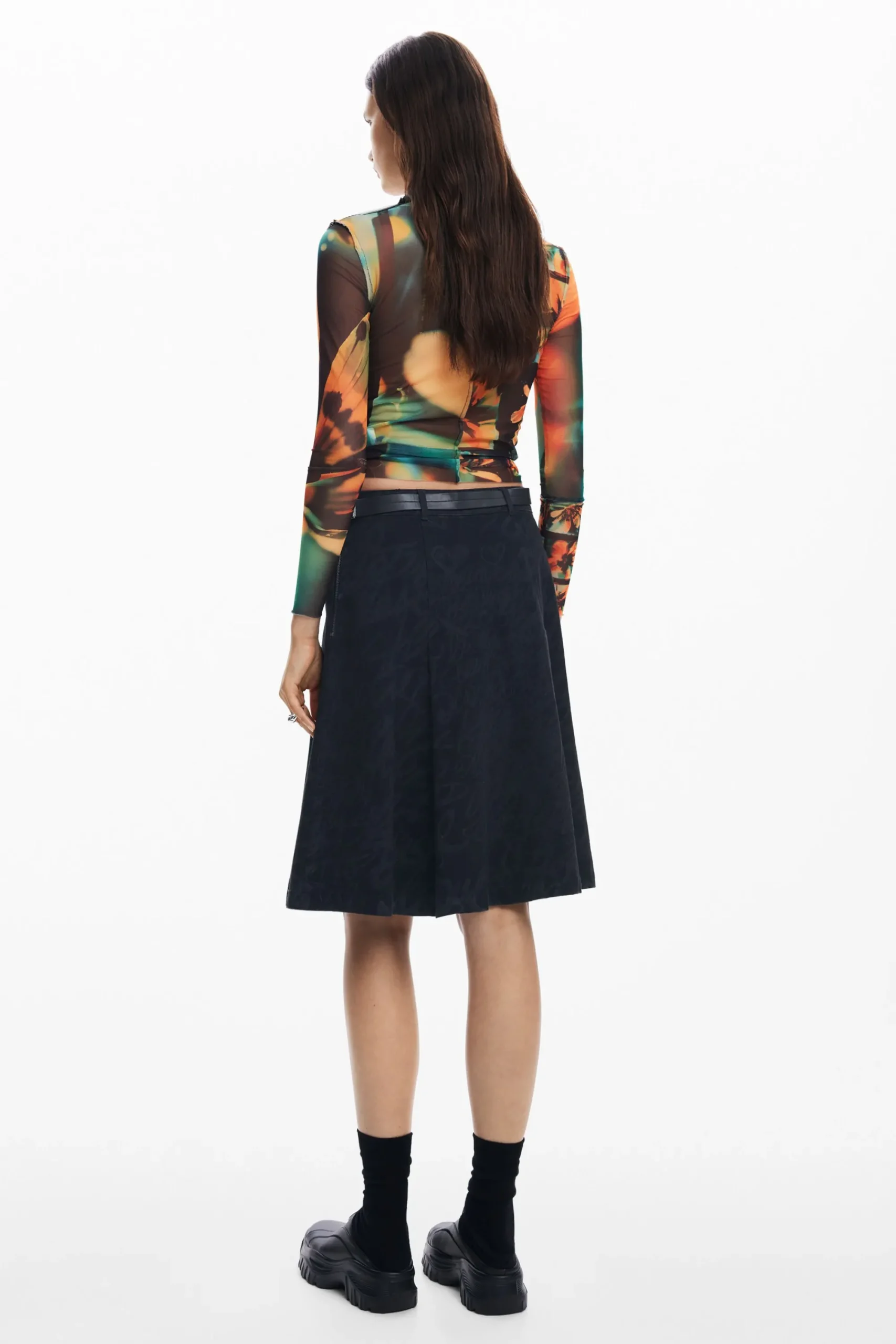 Camisas Y Blusas|Camisetas-Desigual Camiseta tul estampada