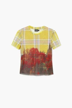 Camisas Y Blusas|Camisetas-Desigual Camiseta tul estampado