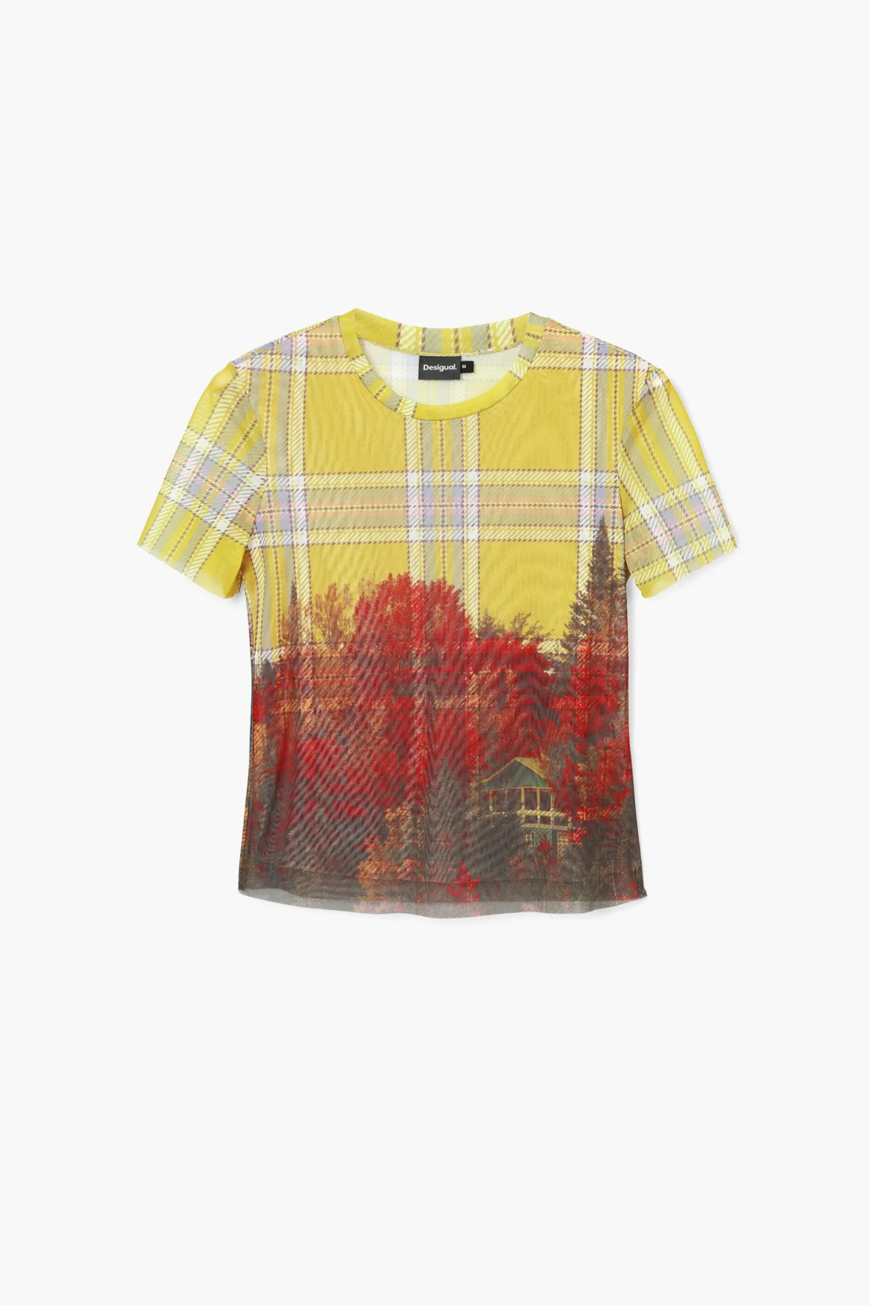 Camisas Y Blusas|Camisetas-Desigual Camiseta tul estampado