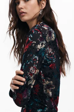 Camisas Y Blusas|Camisetas-Desigual Camiseta tul estampado floral