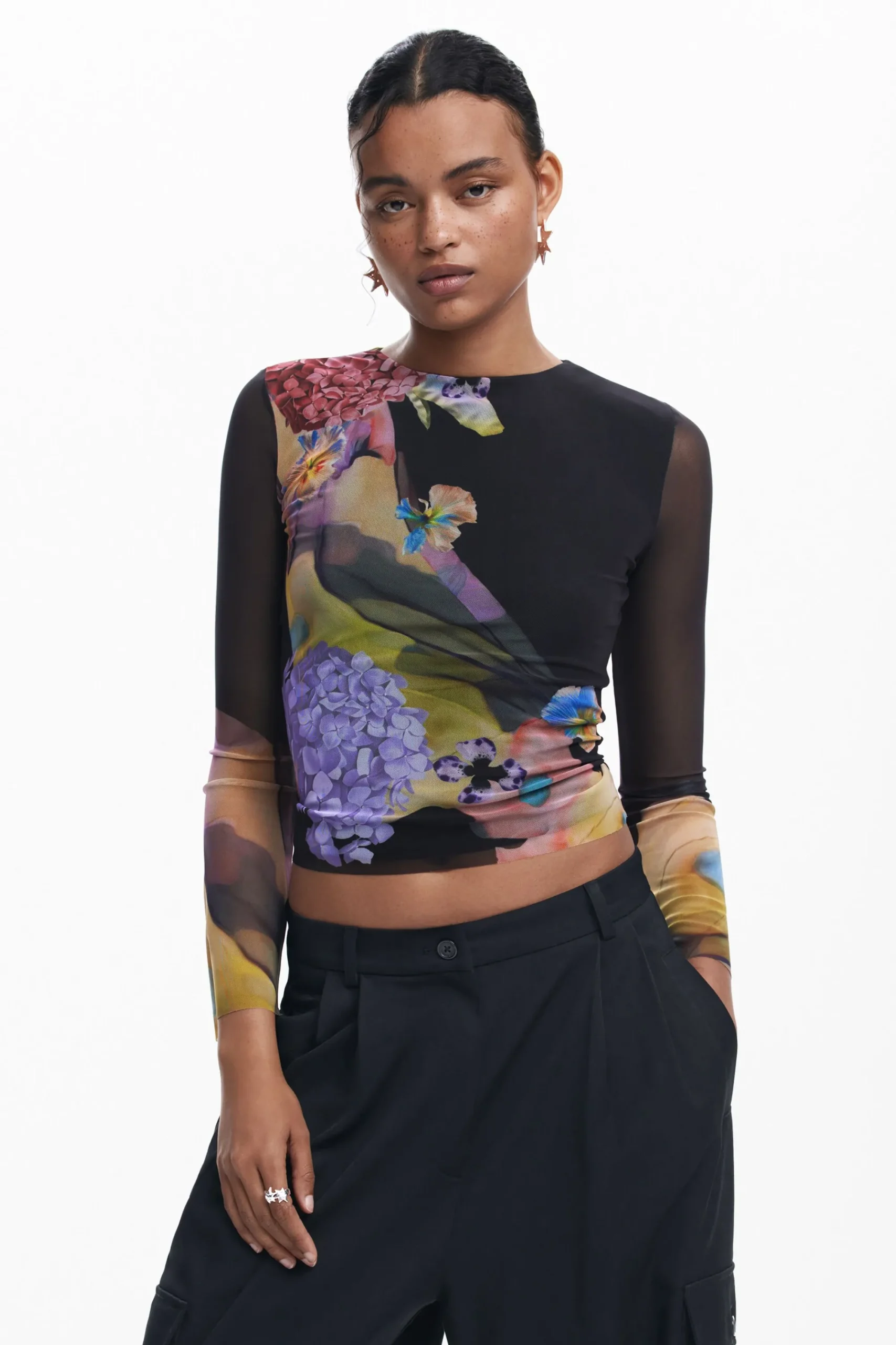 Camisas Y Blusas|Camisetas-Desigual Camisteta tul M. Christian Lacroix