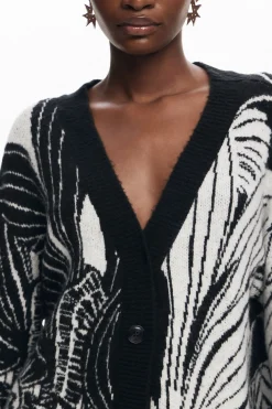 Ropa De Punto|Jerséis-Desigual Cardigan estampado