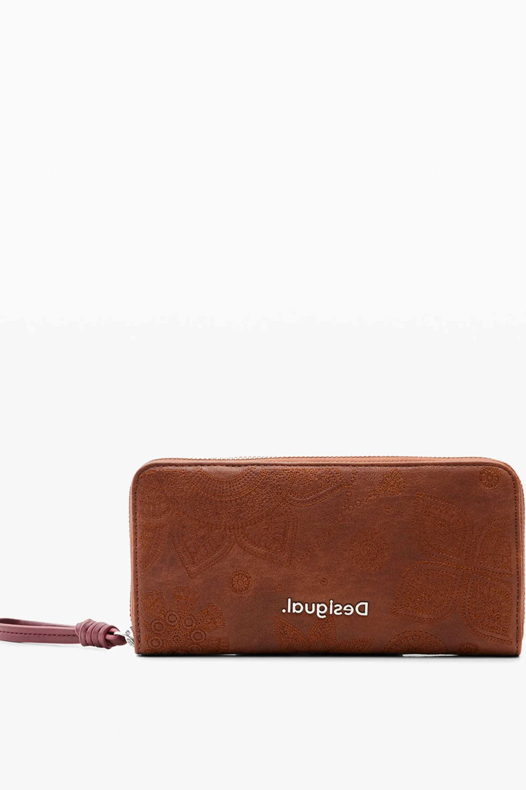 Monederos|Monederos-Desigual Cartera grande bordado flores