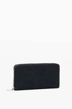 Monederos|Monederos-Desigual Cartera grande bordado flores