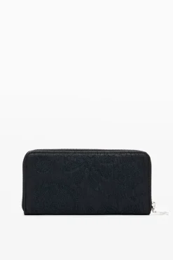 Monederos|Monederos-Desigual Cartera grande bordado flores