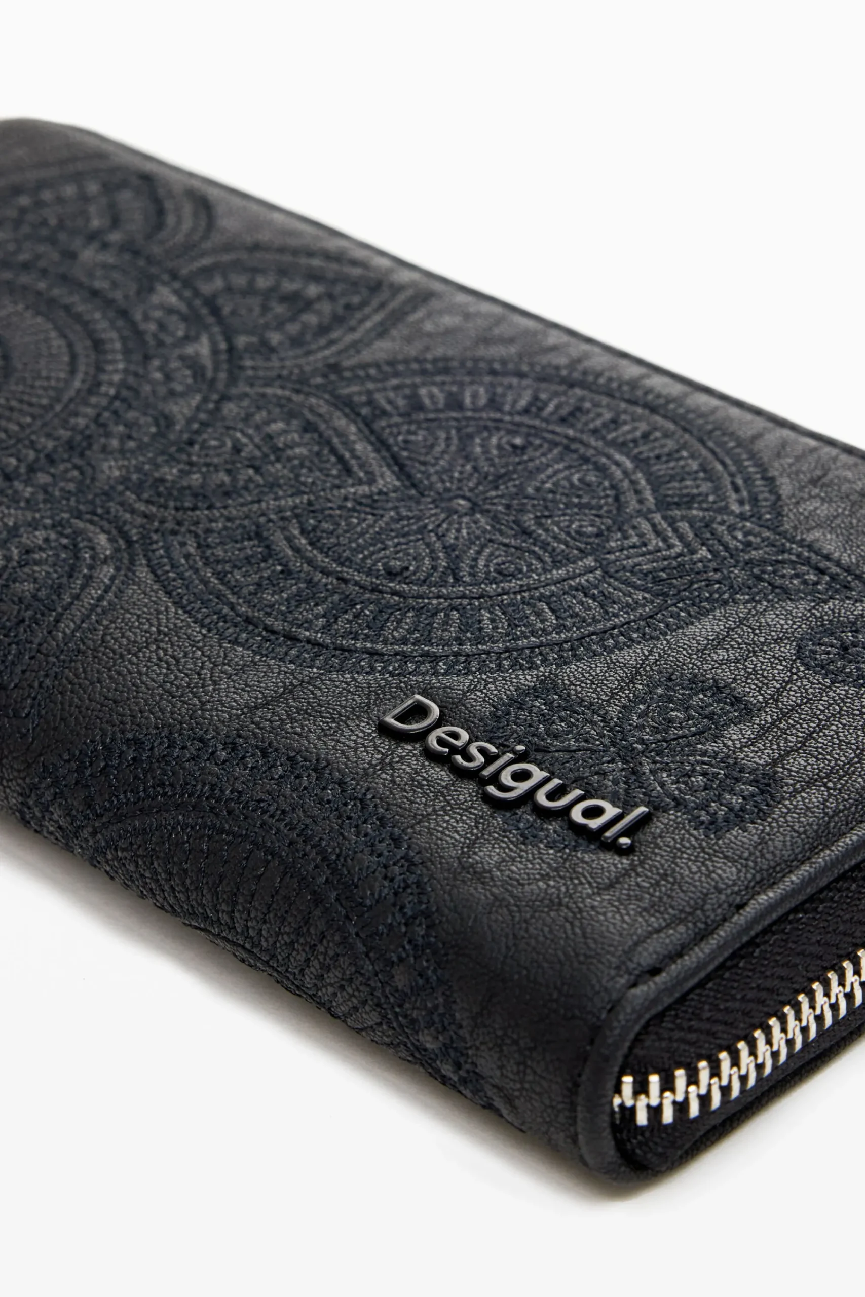 Monederos|Monederos-Desigual Cartera grande bordado flores