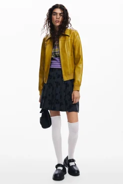 Abrigos Y Chaquetas-Desigual Cazadora biker efecto piel