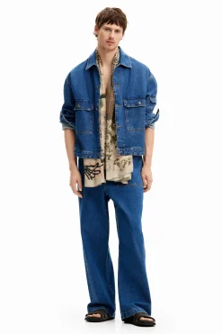 Abrigos Y Chaquetas-Desigual Cazadora denim bolsillos