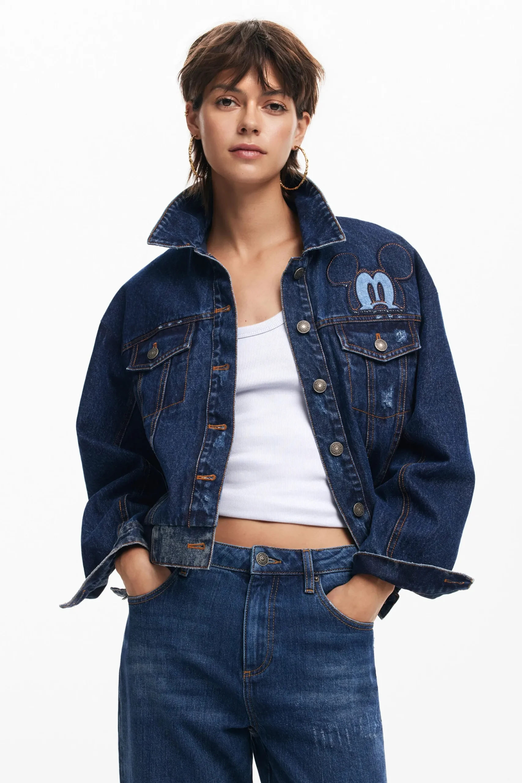 Abrigos Y Chaquetas-Desigual Cazadora denim Mickey