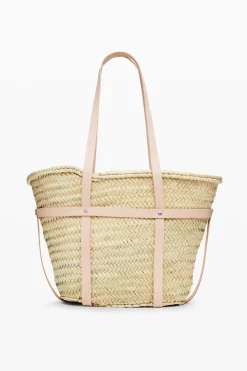 Bolsos|Bolsos Shopper-Desigual Cesta de mimbre L  piel