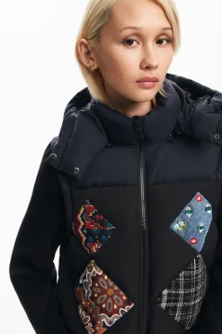 Abrigos Y Chaquetas-Desigual Chaleco combinado acolchado