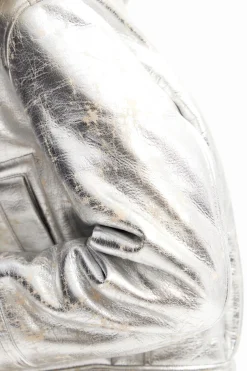 Abrigos Y Chaquetas-Desigual Chaqueta aviador metalizada doble faz