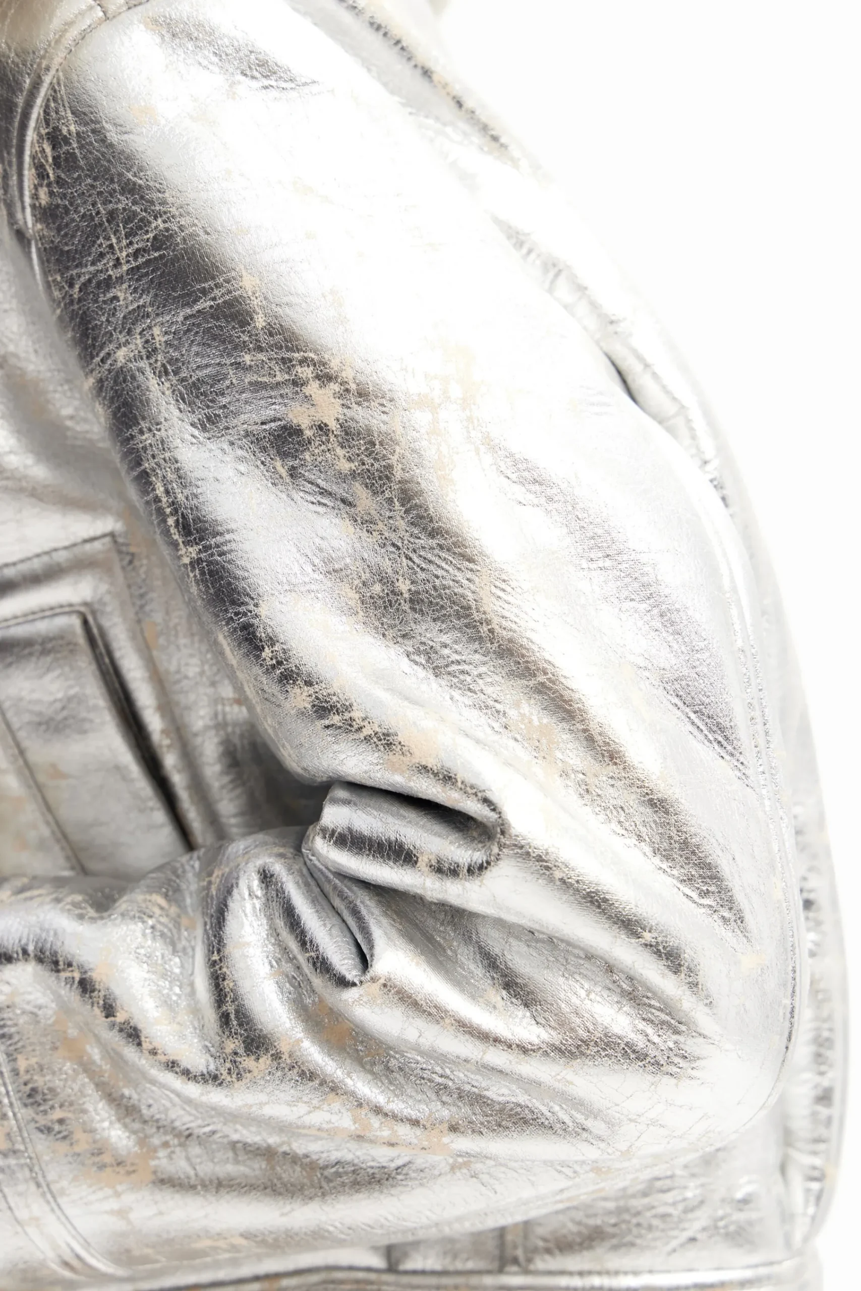 Abrigos Y Chaquetas-Desigual Chaqueta aviador metalizada doble faz