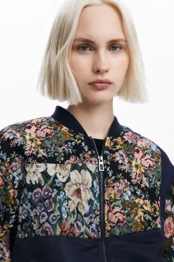 Abrigos Y Chaquetas-Desigual Chaqueta bomber estampada