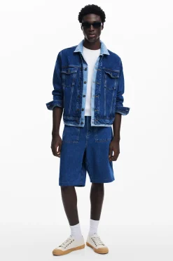 Abrigos Y Chaquetas-Desigual Chaqueta denim patchwork