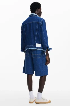 Abrigos Y Chaquetas-Desigual Chaqueta denim patchwork