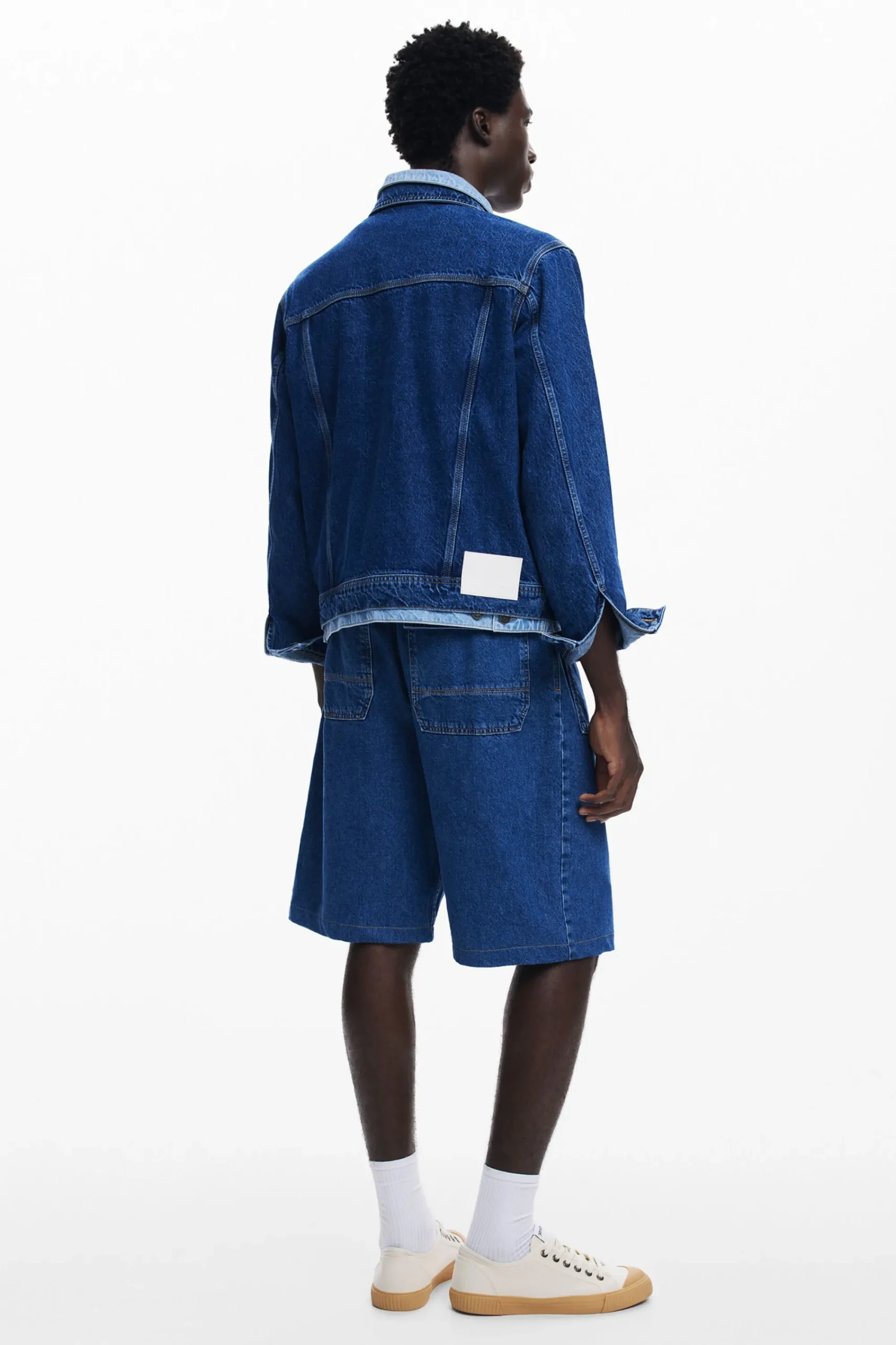 Abrigos Y Chaquetas-Desigual Chaqueta denim patchwork