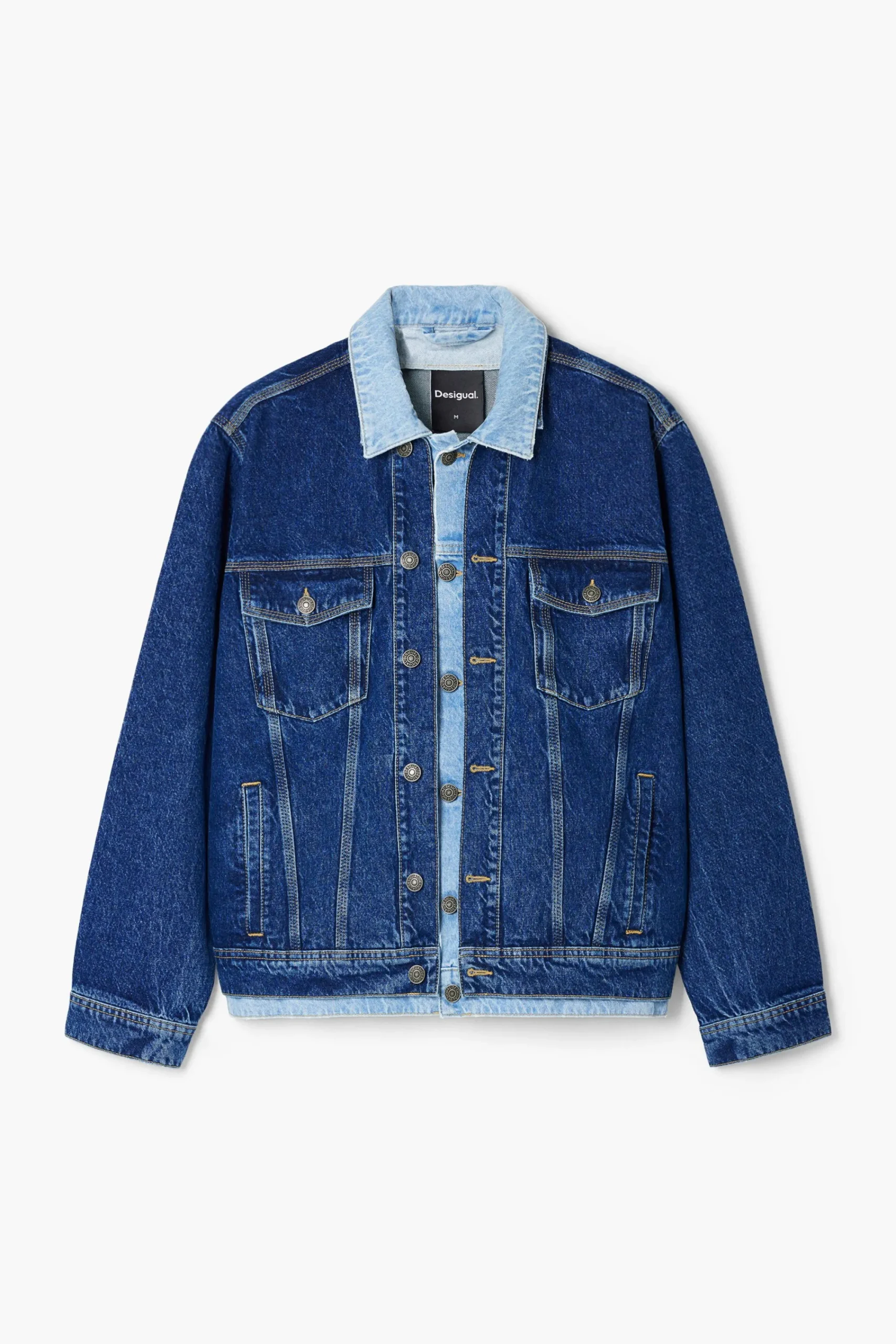 Abrigos Y Chaquetas-Desigual Chaqueta denim patchwork