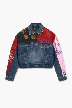 Abrigos Y Chaquetas-Desigual Chaqueta denim patchwork