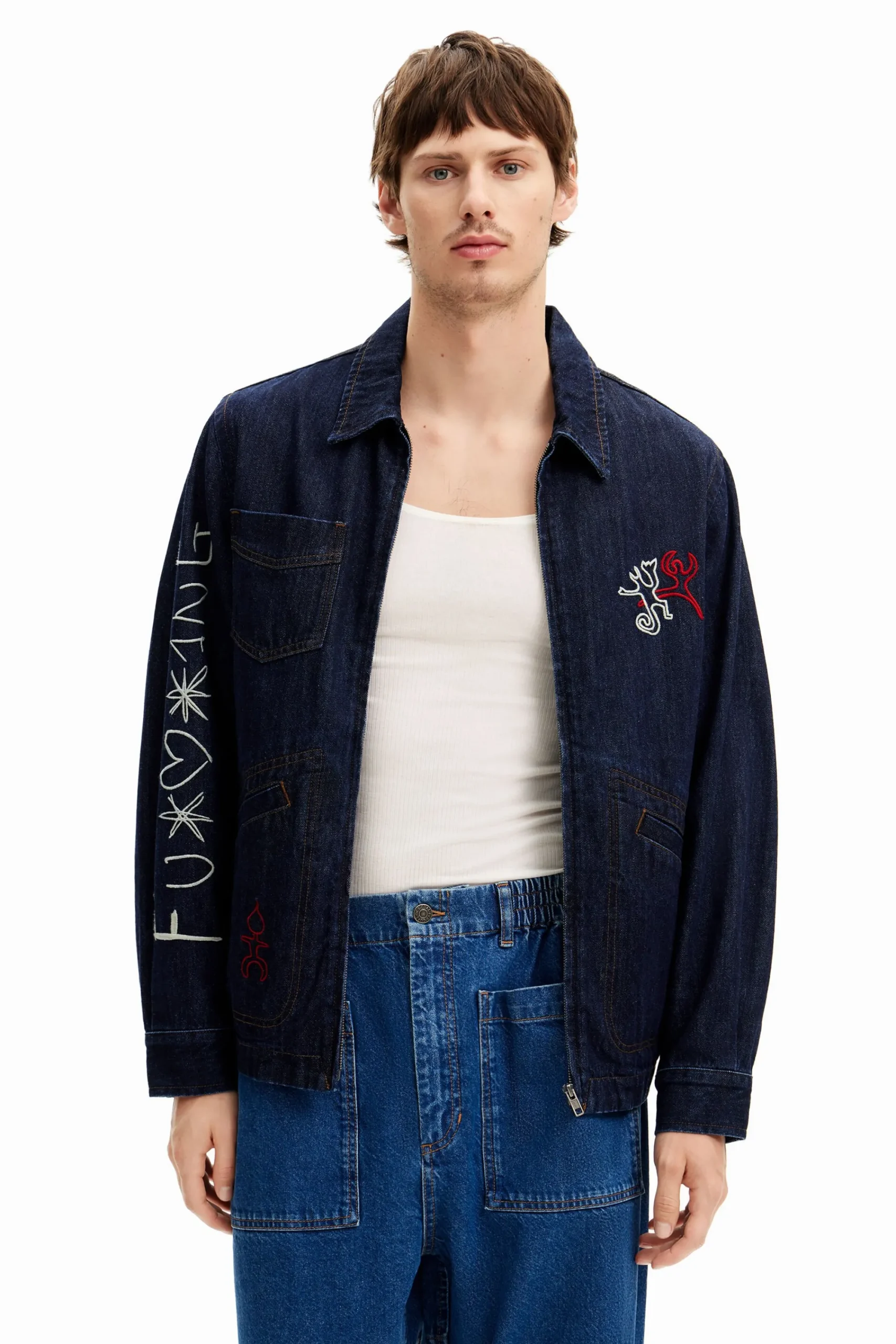 Abrigos Y Chaquetas-Desigual Chaqueta denim siluetas