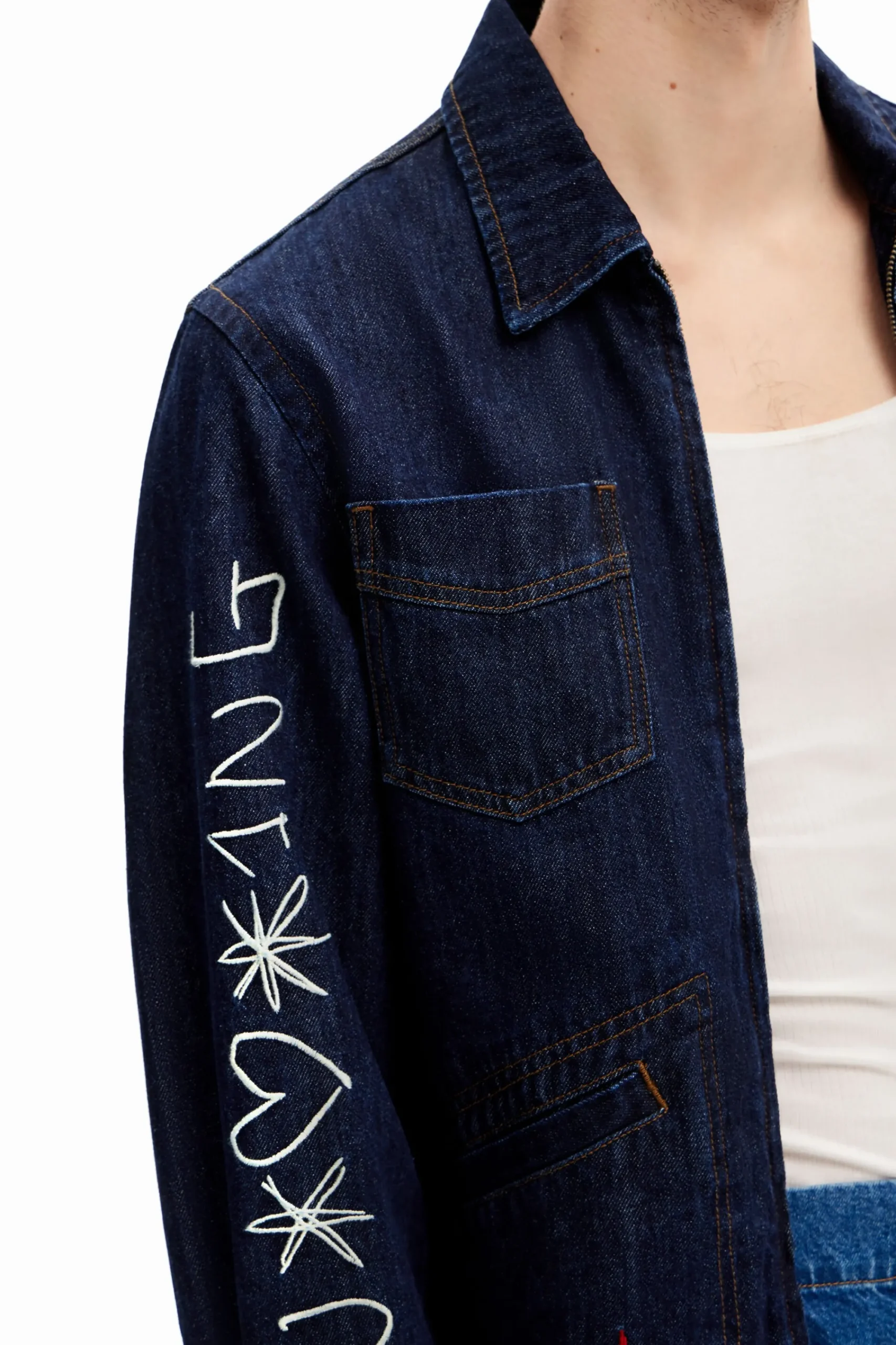 Abrigos Y Chaquetas-Desigual Chaqueta denim siluetas