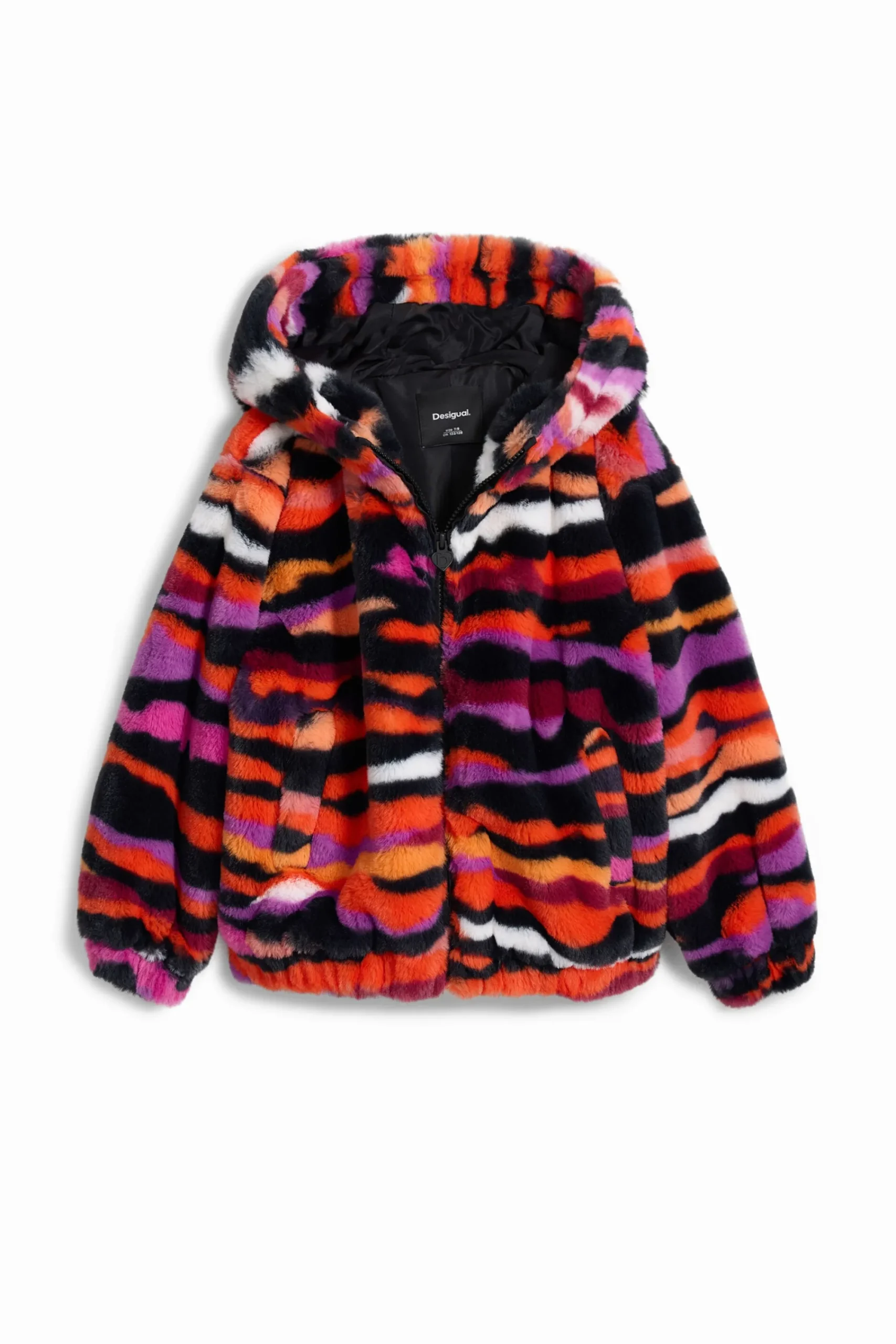 Abrigos Y Chaquetas-Desigual Chaqueta efecto pelo animal print multicolor