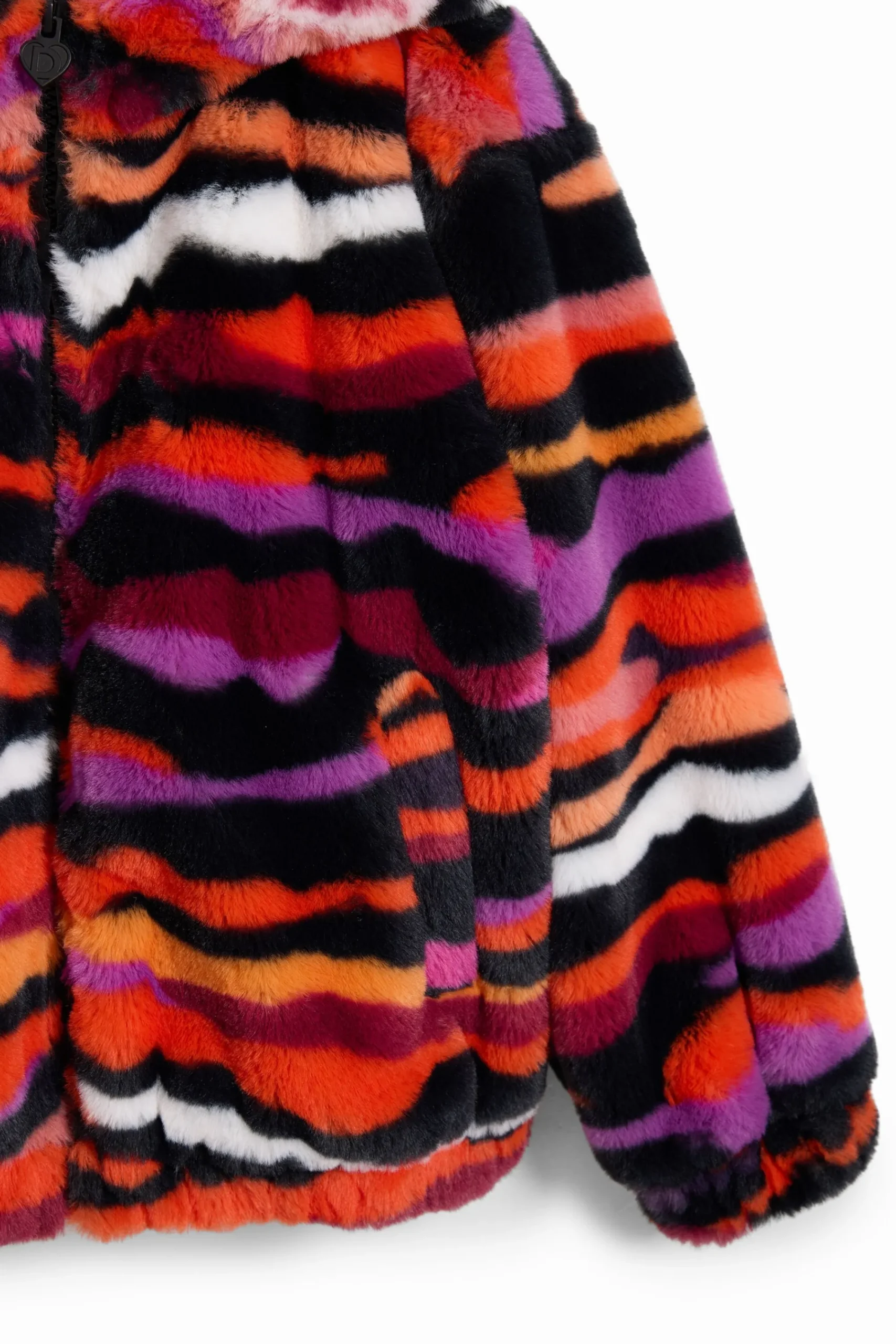 Abrigos Y Chaquetas-Desigual Chaqueta efecto pelo animal print multicolor
