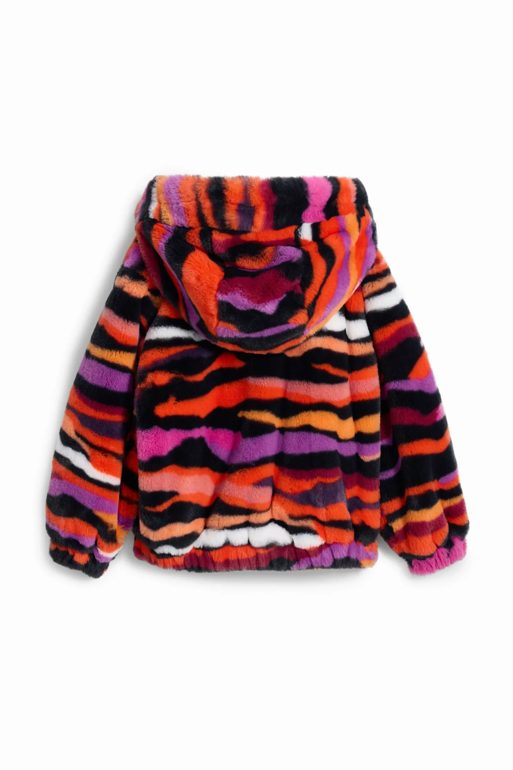 Abrigos Y Chaquetas-Desigual Chaqueta efecto pelo animal print multicolor