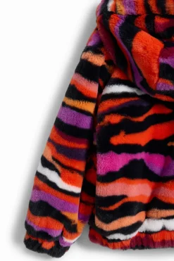 Abrigos Y Chaquetas-Desigual Chaqueta efecto pelo animal print multicolor