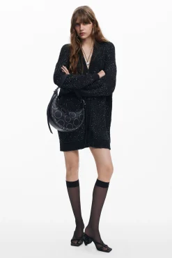 Ropa De Punto|Jerséis-Desigual Chaqueta punto cuello en V