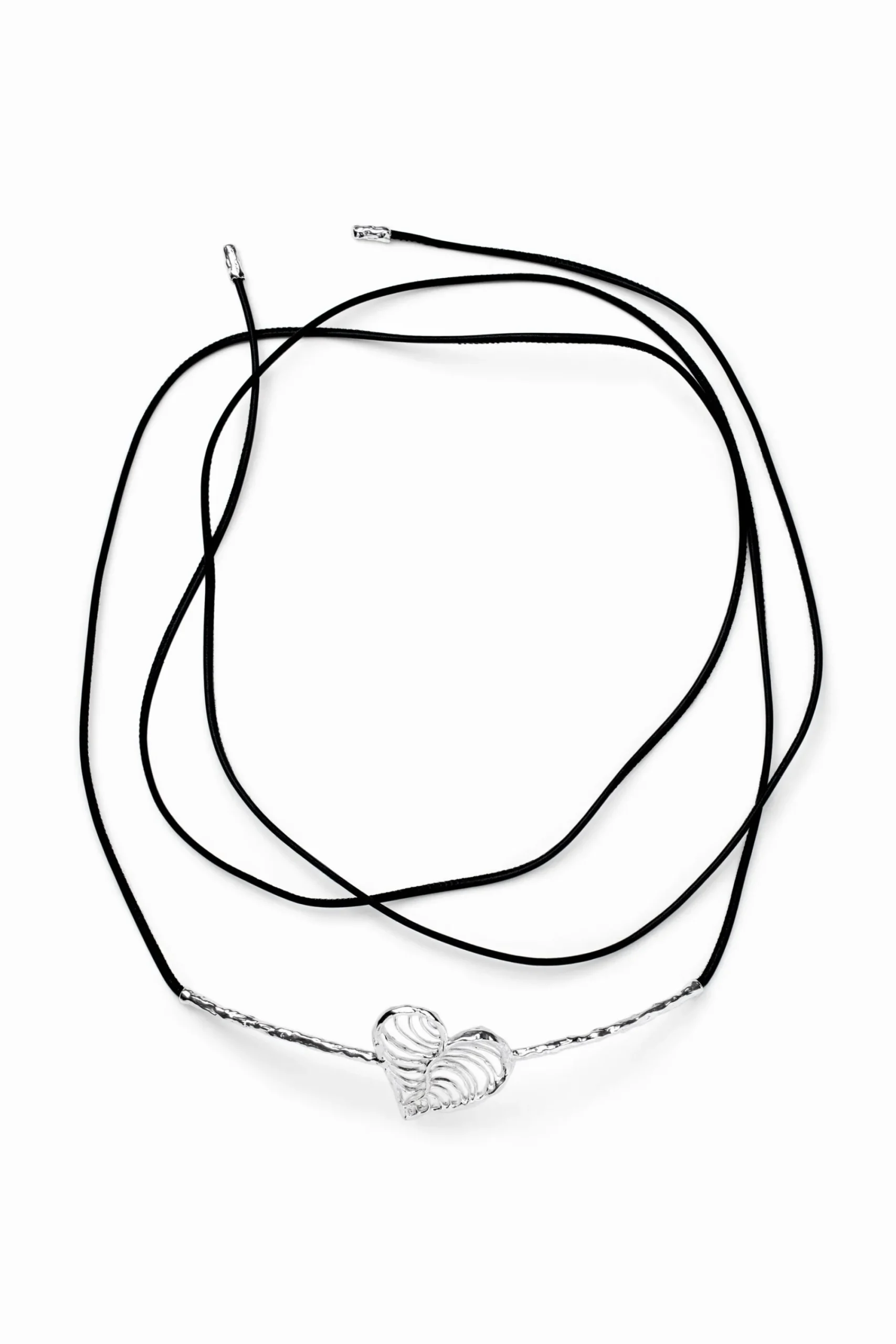 Cinturones|Joyería-Desigual Cinturón corazón baño plata piel Zalio