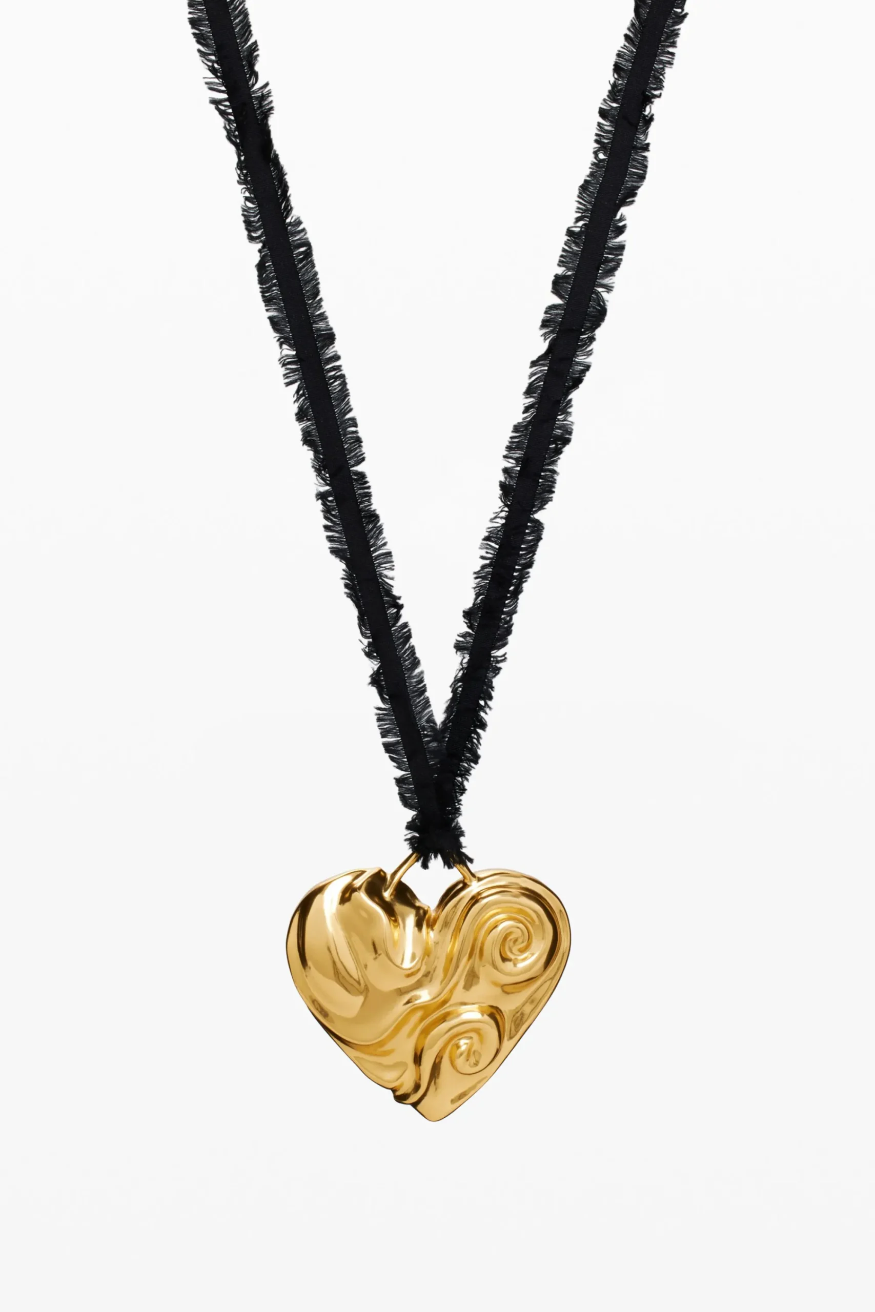 Joyería-Desigual Colgante corazón cinta baño oro Zalio