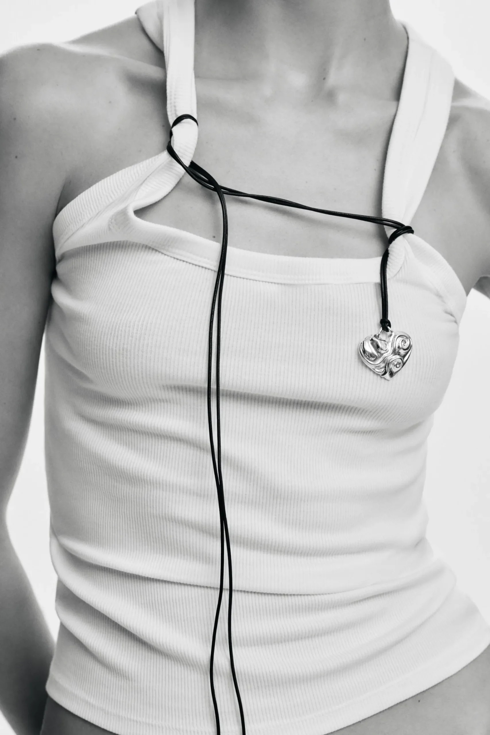 Joyería-Desigual Colgante corazón cuerda baño plata Zalio
