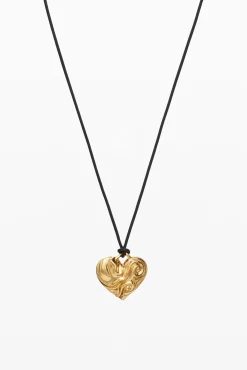 Joyería-Desigual Colgante corazón cuerda baño oro Zalio