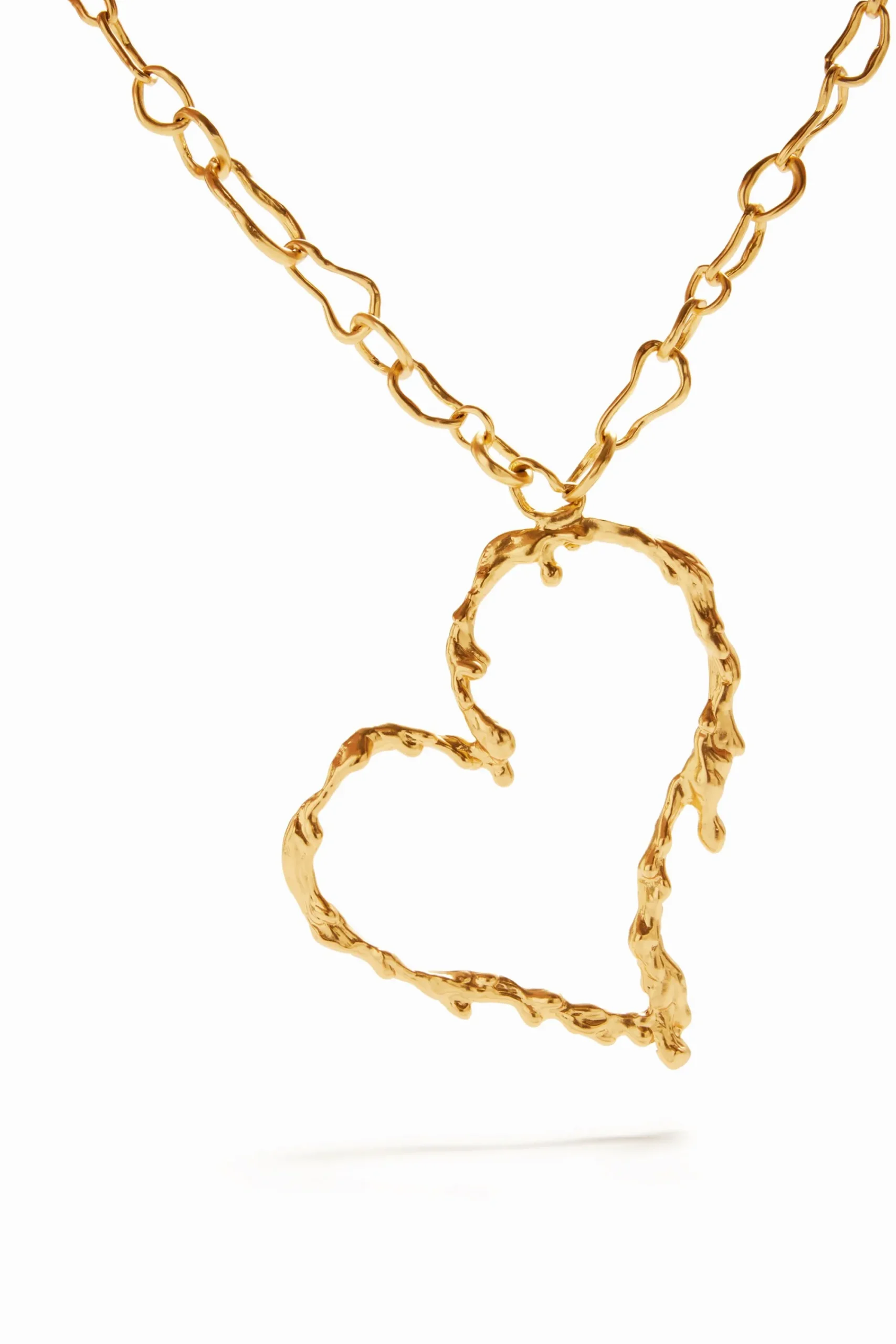 Joyería-Desigual Collar corazón baño oro Zalio