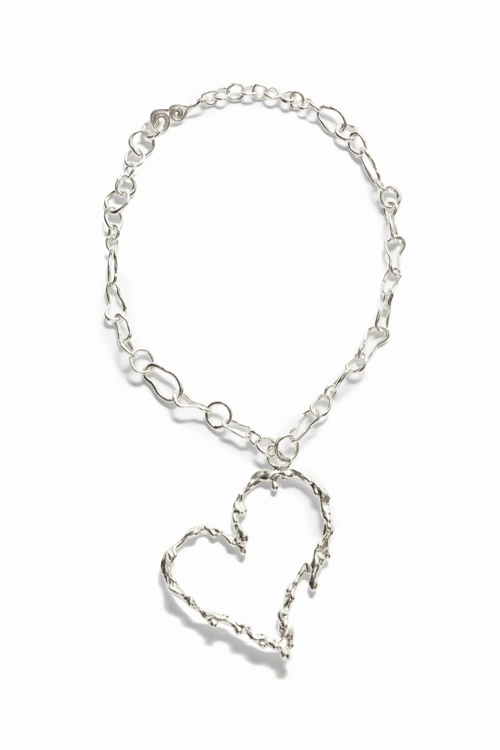 Joyería-Desigual Collar corazón baño plata Zalio