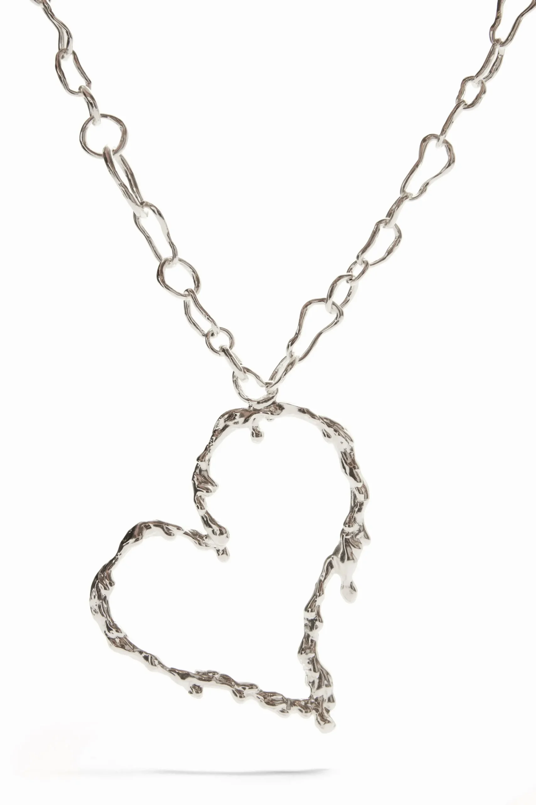 Joyería-Desigual Collar corazón baño plata Zalio