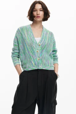 Ropa De Punto|Jerséis-Desigual Cárdigan estampado multicolor