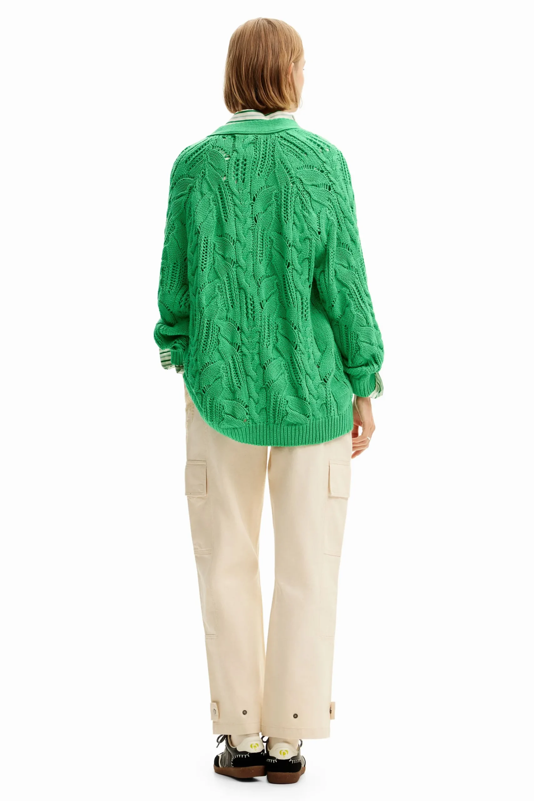 Jerséis-Desigual Cárdigan oversize calados