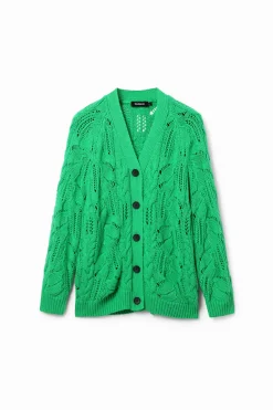 Jerséis-Desigual Cárdigan oversize calados
