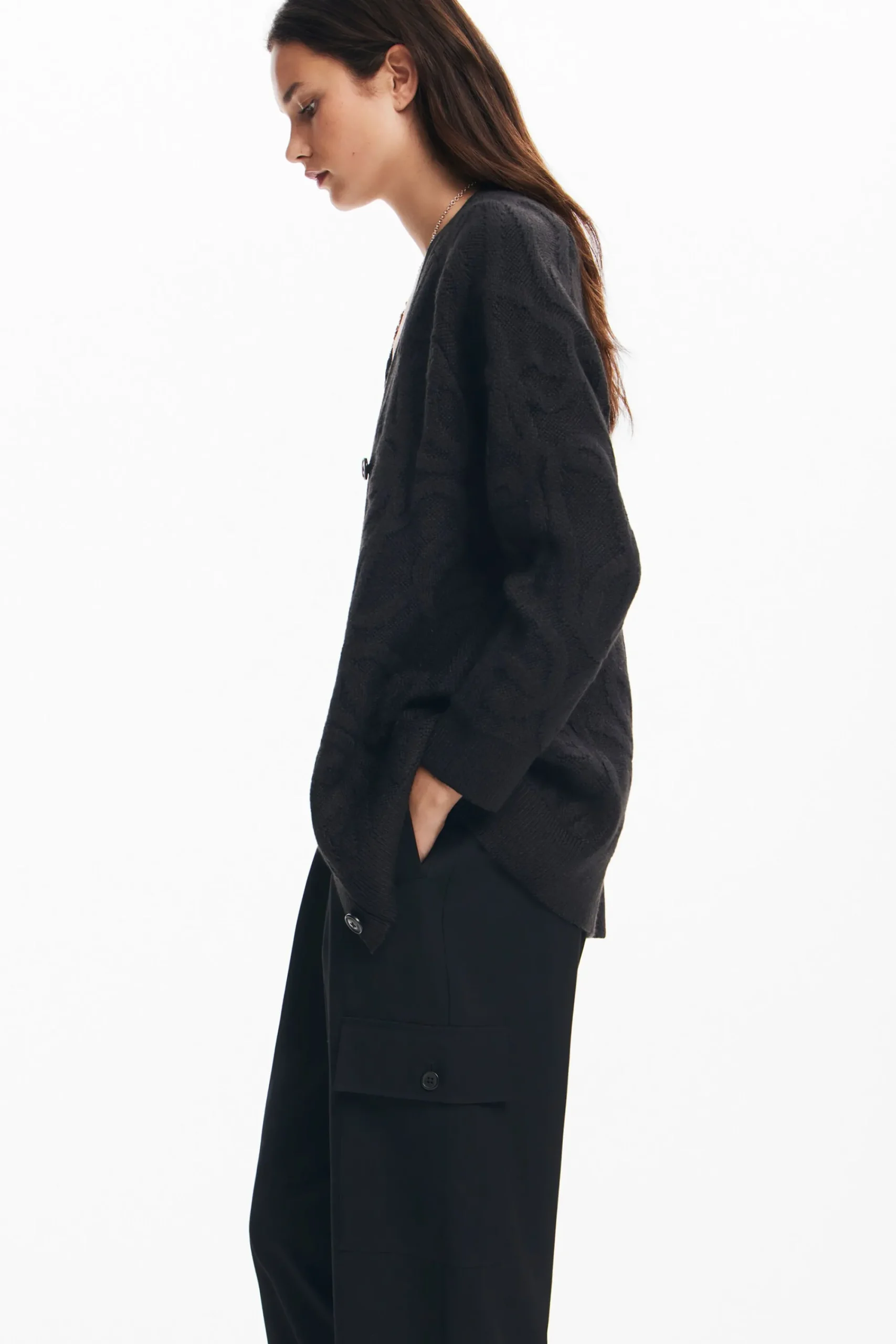 Ropa De Punto|Jerséis-Desigual Cárdigan oversize punto
