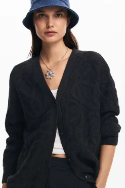 Ropa De Punto|Jerséis-Desigual Cárdigan oversize punto