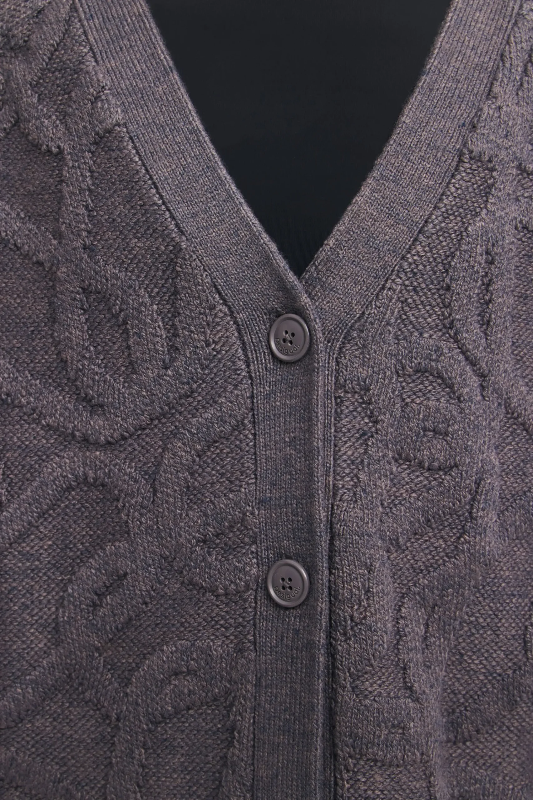 Ropa De Punto|Jerséis-Desigual Cárdigan oversize punto