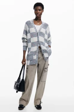 Ropa De Punto|Jerséis-Desigual Cárdigan tejido combinado